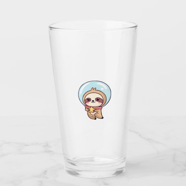 Kawaii Chibi Sloth Astronaut � Cute Space Sloth Ca Glas (Vorderseite)