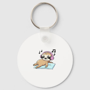 Kawaii Chibi Sloth Musik � Niedliche Entspannung Schlüsselanhänger