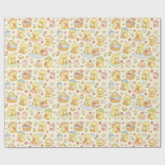 Kawaii Chicken Picnic Pattern Wrapping Paper Geschenkpapier