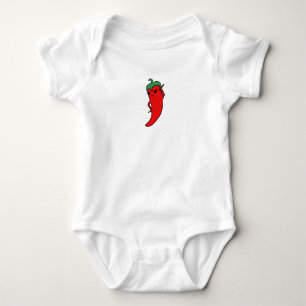 Kawaii Chili Pepper Diva Custom Baby Strampler