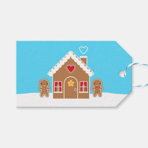 Kawaii Christmas Gingerbread House Geschenkanhänger