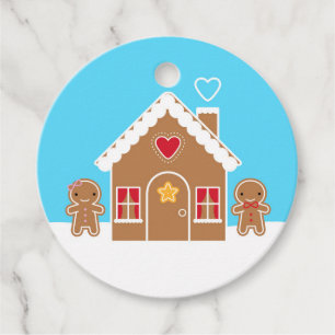 Kawaii Christmas Gingerbread House Geschenkanhänger
