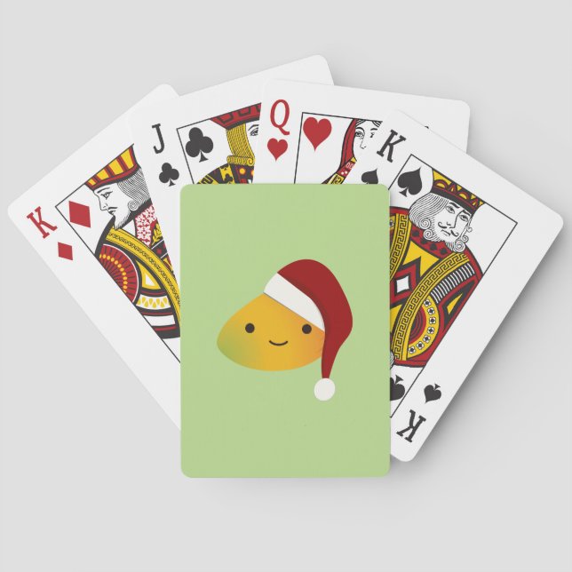 Kawaii Christmas Mango Spielkarten (Rückseite)