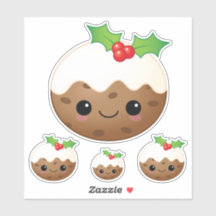 Kawaii Christmas Pudding Niedlicher Cartoon Xmas S