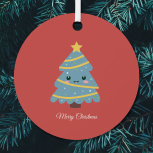 Kawaii Christmas Tree Metal Ornament Aus Metall