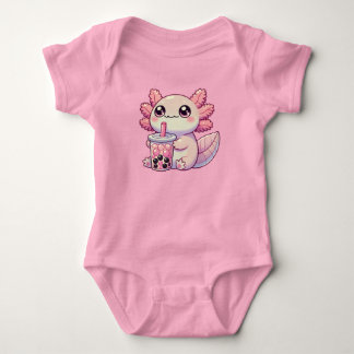 Kawaii Chubby Axolotl mit Bubble Tee