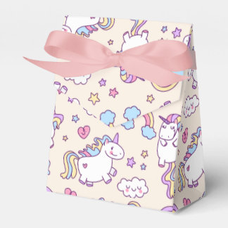 Kawaii chubby fliegend Einhorn Pastellmuster Geschenkschachtel
