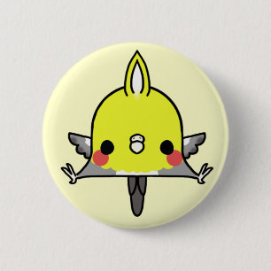 Kawaii Cockatiel (Sie ändern den Hintergrund!) Button