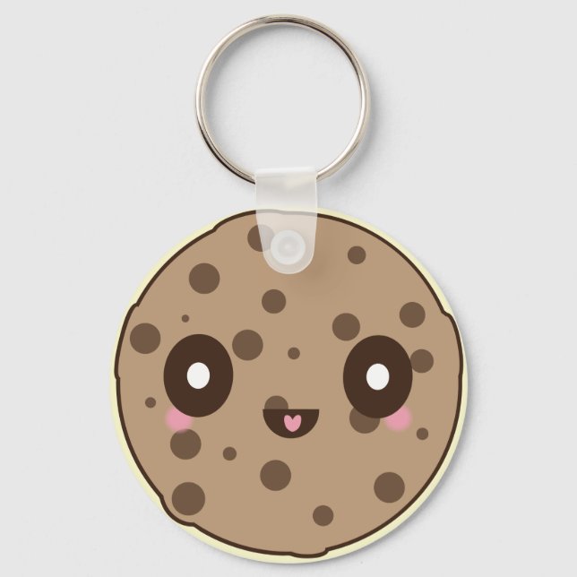 Kawaii Cookies Schokoladenchip Schlüsselanhänger (Vorderseite)