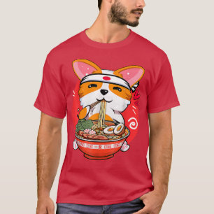 Kawaii Corgi Ramen Niedlich Japanisch Manga Anime T-Shirt