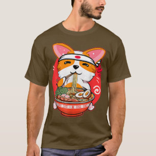 Kawaii Corgi Ramen Niedlich Japanisch Manga Anime T-Shirt