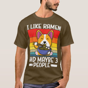 Kawaii Corgi Ramen Niedlich Puppy Japanisch Manga T-Shirt
