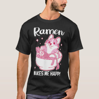 Kawaii Corgi Ramen Niedlich Puppy Japanisch Manga  T-Shirt