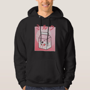 Kawaii Cow Retro Japanisch Erdbeere Milkshake Hoodie