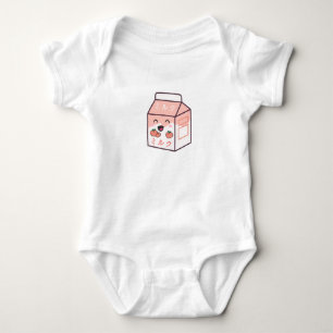 Kawaii Cow Retro Japanisch Pfirsichmilch Baby Strampler