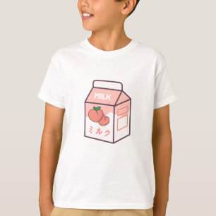 Kawaii Cow Retro Japanisch Pfirsichmilch T-Shirt