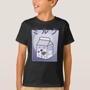 Kawaii Cow Retro Japanische Blueberry Milk T-Shirt