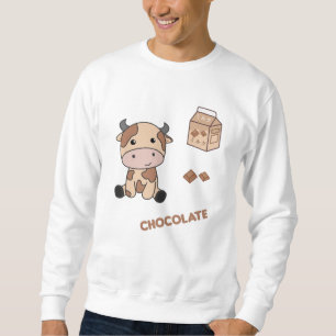 Kawaii Cow Retro Japanische Schokolade Kühe Sweatshirt