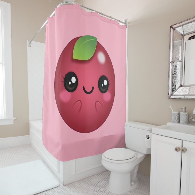 Kawaii Cranberry Duschvorhang (Beispiel)
