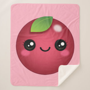 Kawaii Cranberry Sherpa Blanket Sherpadecke