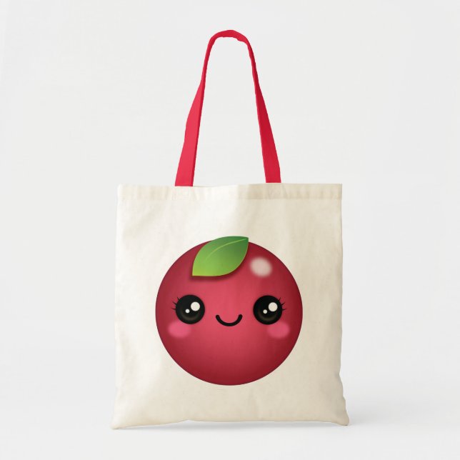 Kawaii Cranberry Tote Bag Tragetasche (Vorne)