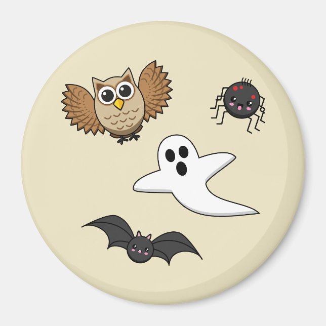 Kawaii Creepy Night Creatures Set Magnet (Vorne)