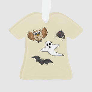 Kawaii Creepy Night Creatures Set Ornament