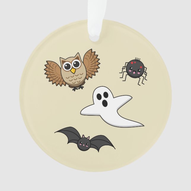 Kawaii Creepy Night Creatures Set Ornament (Vorderseite)
