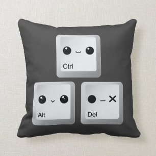 Kawaii Ctrl Alt Del Keyboard - Neustart Kissen