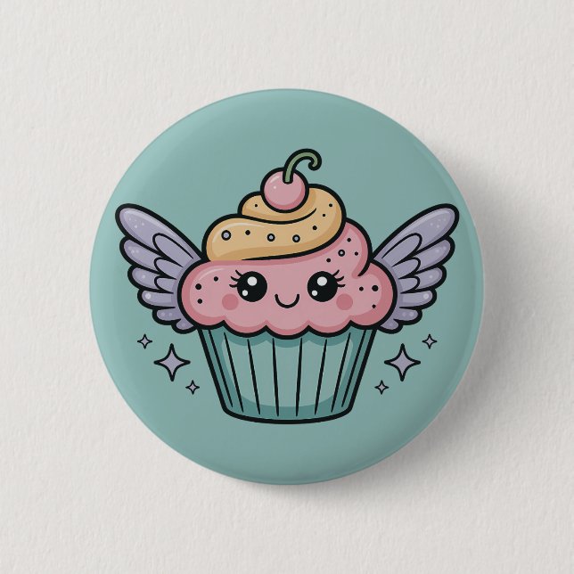 Kawaii Cupcake Button (Vorderseite)