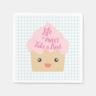 Kawaii Cupcake Nehmen Sie eine Leckerei Serviette
