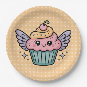 Kawaii Cupcake Pappteller