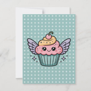 Kawaii Cupcake Postkarte
