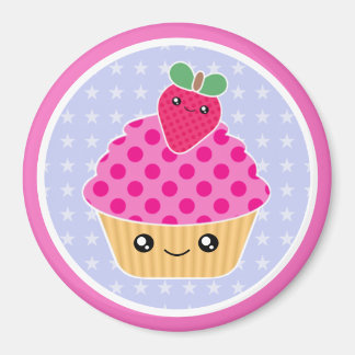 Kawaii Cupcake Strawberry Magnet