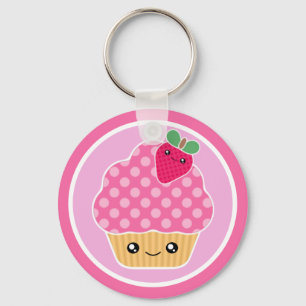 Kawaii Cupcake Strawberry Schlüsselanhänger