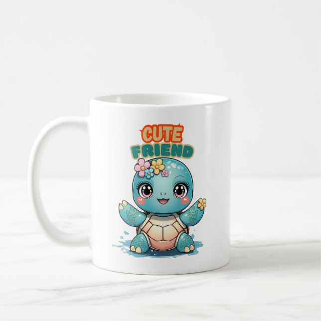 Kawaii Cute Baby Turtle Mug (Gauche)