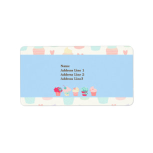 Kawaii Cute Pastel Étiquette de adresse