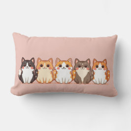 Kawaii Cutie Kitty Crew | Kuschelrosa Katze Mutter Lendenkissen