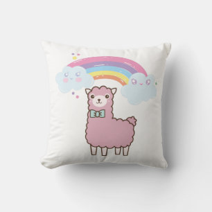 Kawaii Cutie Lahm mit farbenfrohem Regenbogen T-Sh Kissen