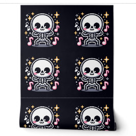 Kawaii Dancing Skeleton Halloween Niedlich Spooky  Tapete