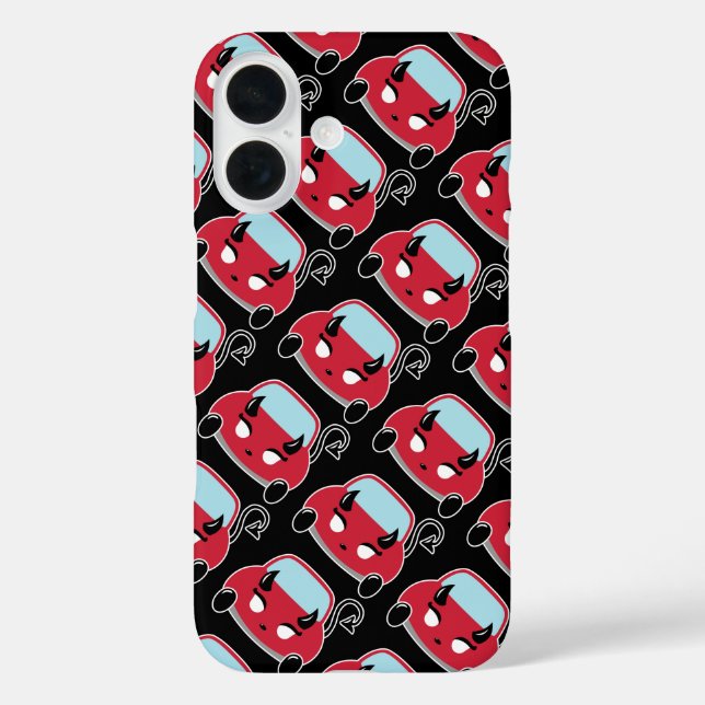 Kawaii Devil Cat Car iPhone Case (Rückseite)