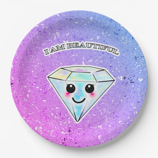 Kawaii Diamant, Bejahung Pappteller (Vorderseite)