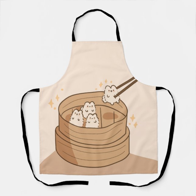 Kawaii Dim Sum Bunny Schürze (Vorderseite)