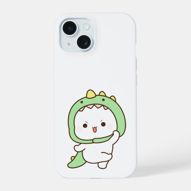 Kawaii Dino Dance iPhone Case - Niedlicher Cartoon iPhone 15 Hülle (Rückseite)