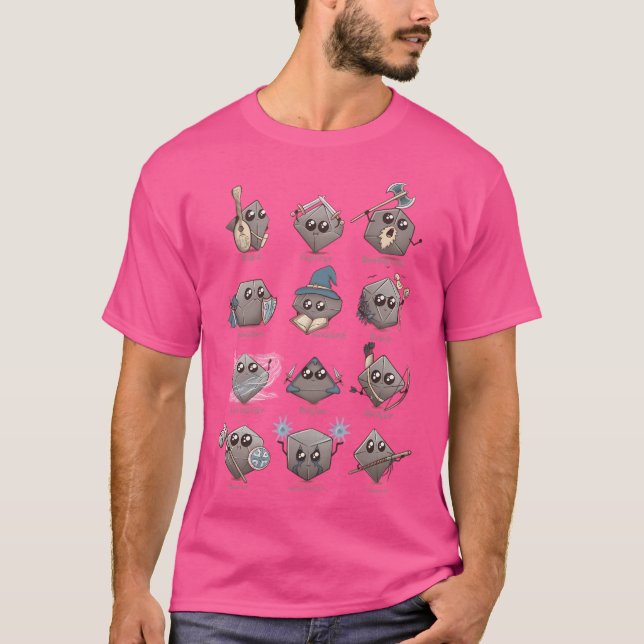 Kawaii Dnd Classes T-Shirt (Vorderseite)