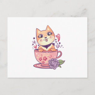 Kawaii Dog Anime Niedliches Welpengeschenk Postkarte