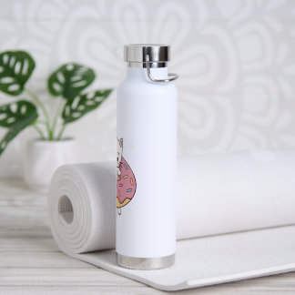 Kawaii Donut Cat Water Bottle - Niedlicher Cartoon Trinkflasche