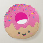 KAWAII DONUT DELIGHT kühne, farbenfrohe Sprinklen Rundes Kissen<br><div class="desc">Ein sehr hübsches, trendiges Design rundet Ihren Tag ab! TIPP: 1. Um das Bild zu verändern, drücken Sie die Schaltfläche "Anpassen". 2. Sie können auch einen Namen hinzufügen/ändern, um ihn zu personalisieren! Liebe des Designs, aber möchte einige Änderungen sehen - ein anderes Farbschema, Produkt, ein Foto hinzufügen oder angepasst für...</div>