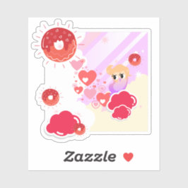Kawaii Donut Planet Whimsicaler Traum Aufkleber