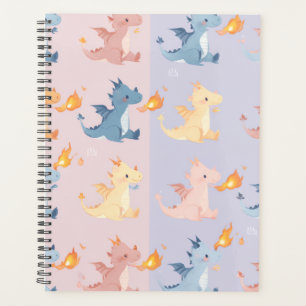 Kawaii-Drache-Ästhetik-Planer Pastell Süßer Drac Planer